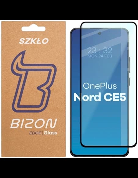 Bizon Glass Edge 2 OnePlus Nord CE5 5G schwarzer Rahmen