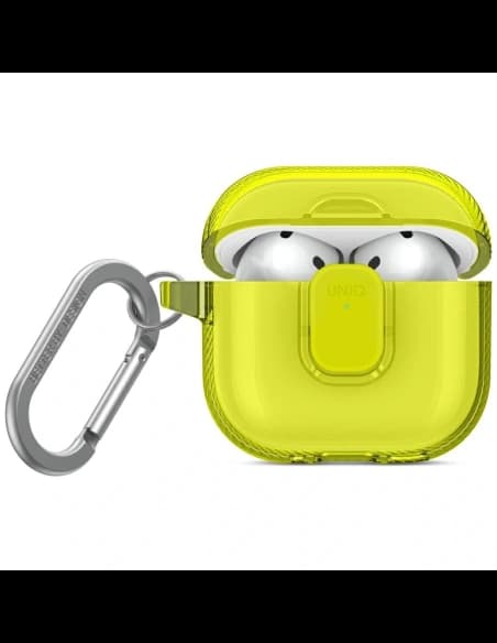 UNIQ Glase Pro Apple AirPods 4 záró tok sárga