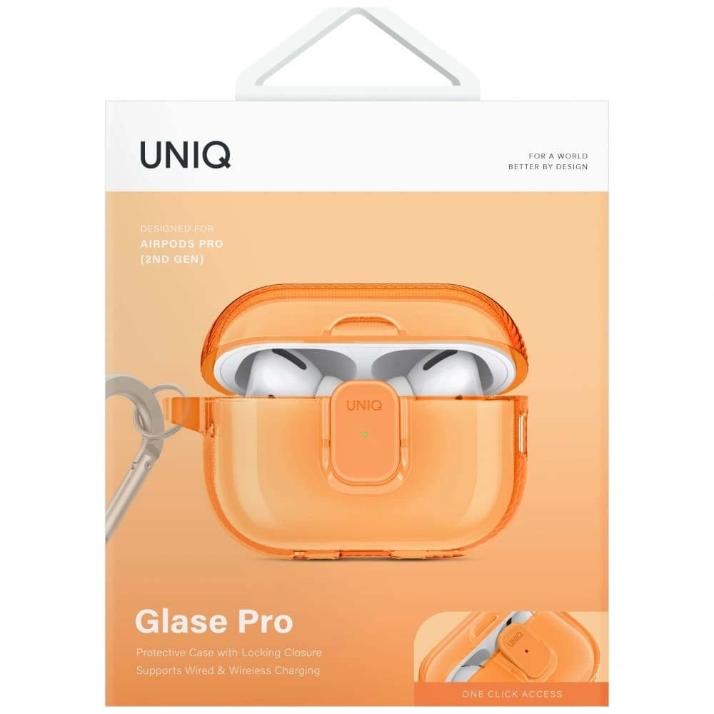 UNIQ Glase Pro Apple AirPods Pro 2 Lock Case orange - 2