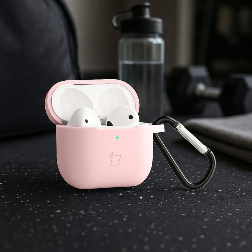 Bizon Case sluchátka silikonové Apple AirPods 3 světle růžové - 4