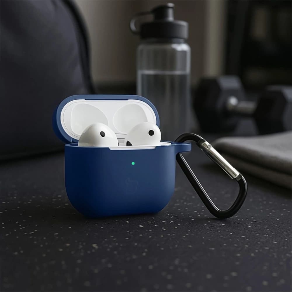 Bizon Case sluchátka silikon Apple AirPods 3 námořnická modrá - 4