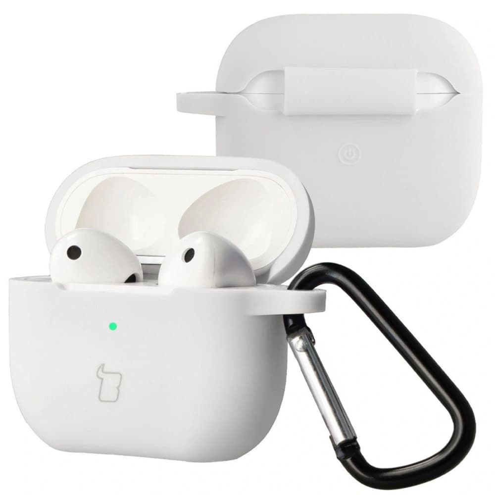 Bizon Case sluchátka silikon Apple AirPods 3 bílé - 1