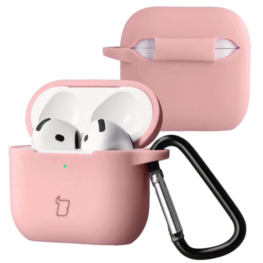 Bizon Case Fejhallgató Szilikon Apple AirPods 4 világos rózsaszín - 1