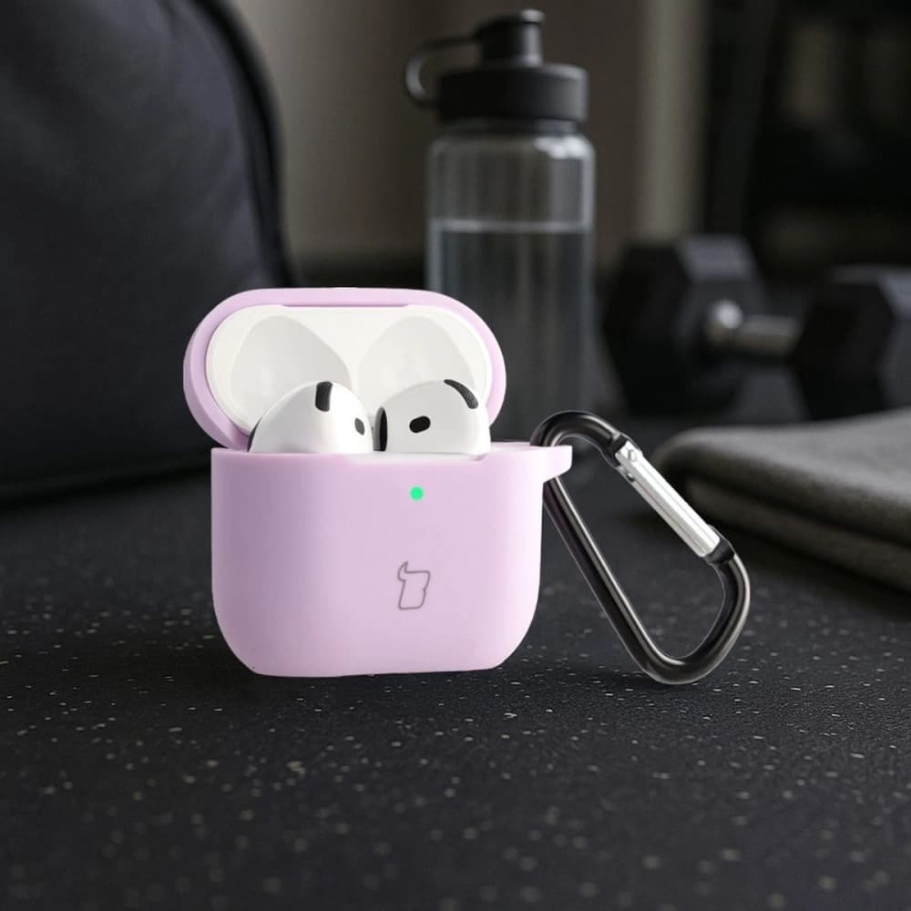 Bizon Case Fejhallgató Szilikon Apple AirPods 4 levendula - 4