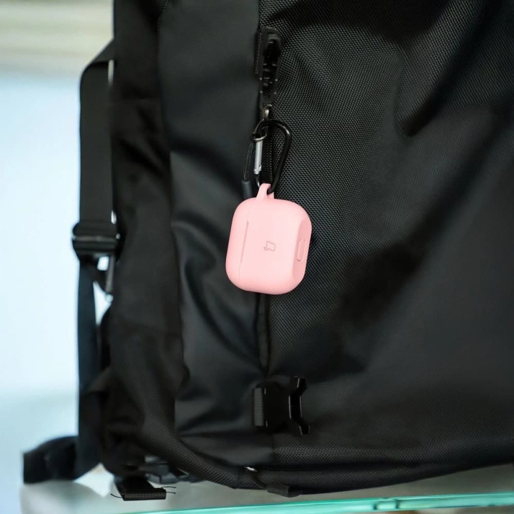 Bizon Case Fejhallgató Szilikon Apple AirPods 4 világos rózsaszín - 5