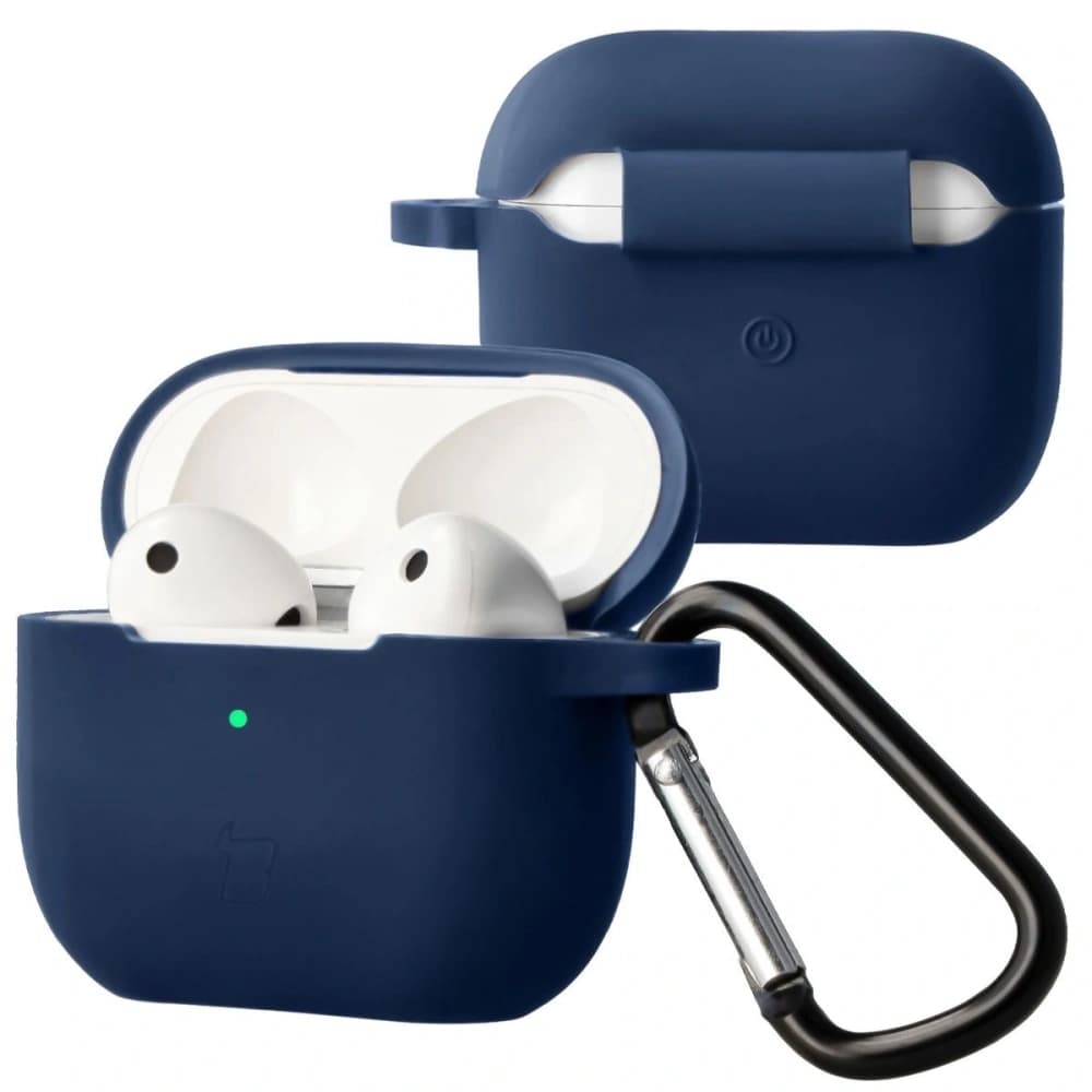 Bizon Case Fejhallgató Szilikon Apple AirPods 4 sötétkék - 1