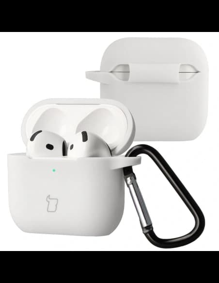 Bizon Case Fejhallgató Szilikon Apple AirPods 4 fehér