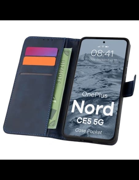 Husa Bizon Pocket pentru OnePlus Nord CE5 5G albastru închis