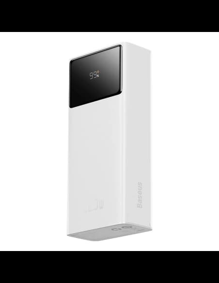 Powerbank Baseus EnerFill FP41 30000mAh 22.5W cu cablu Baseus Simple USB-A / USB-C 3A 30cm alb