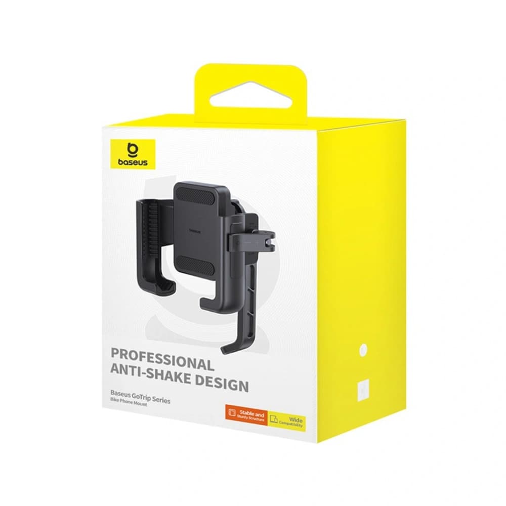 Baseus GoTrip motoros telefon tartó tükörre, fekete, ütéscsillapítással - 9