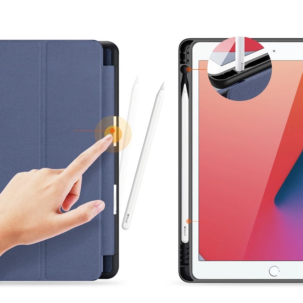 Dux Ducis Domo Etui mit Klappe und Smart Sleep für Apple iPad 10.2" 2019/2020/2021 blau - 6