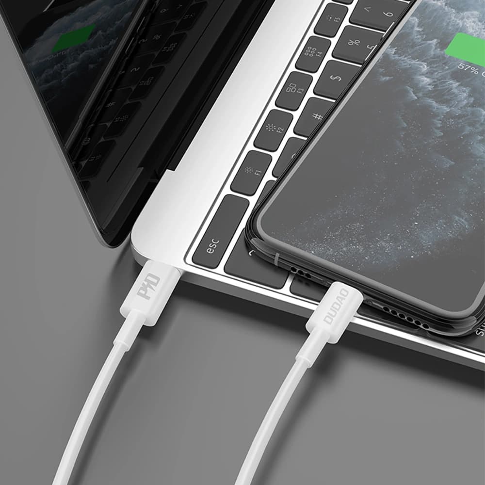 Dudao L6X USB-C / Lightning PD 20W 1m fehér kábel - 4