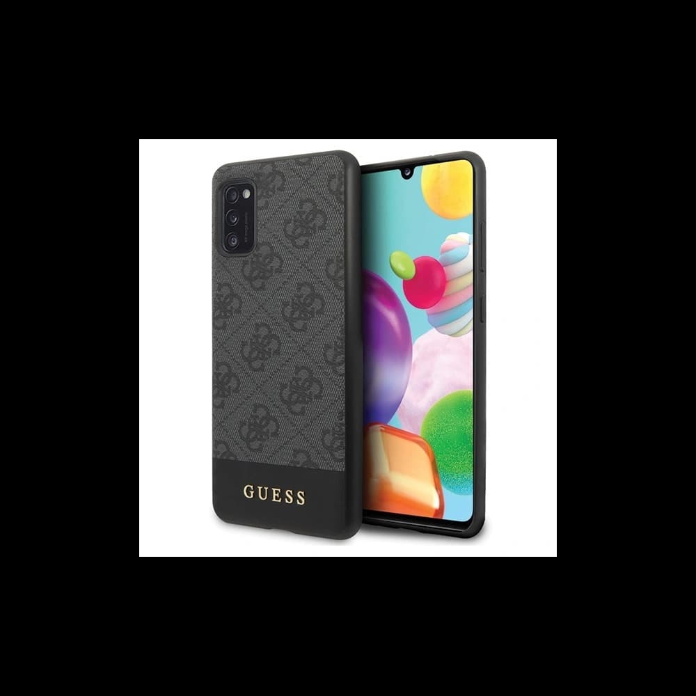 Etui Guess GUHCA41G4GLGR Samsung Galaxy A41 šedé/hard case 4G Stripe Collection