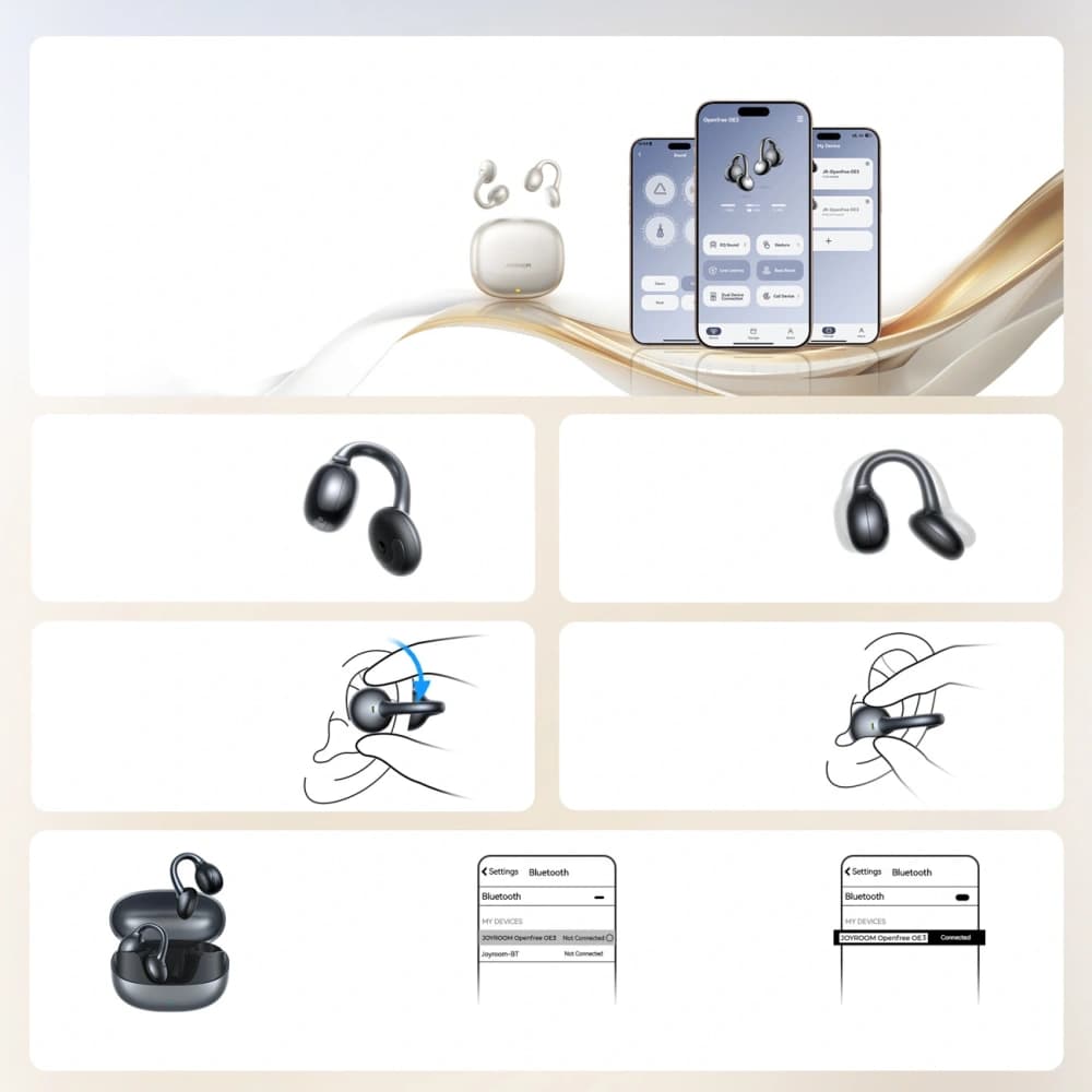 Căști wireless open-ear Joyroom Openfree JR-OE3 TWS negre - 4