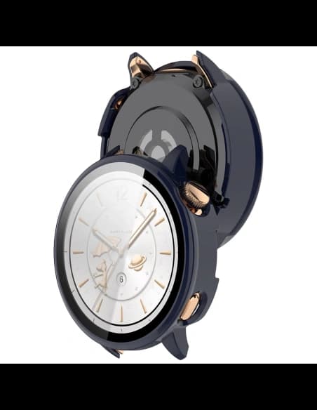 Bizon Case+Glass Watch case with glass for OnePlus Watch 3 43mm blue