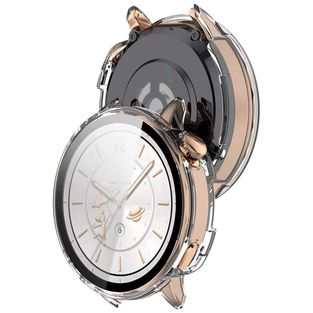 Bizon Case+Glass Watch Case with Glass for OnePlus Watch 3 43mm Transparent