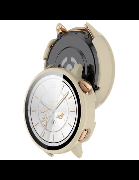 Bizon Case+Glass Watch Case with Glass for OnePlus Watch 3 43mm beige