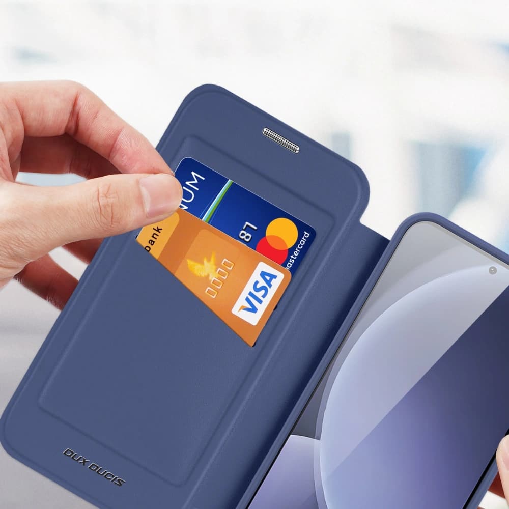 Etui s klopou Dux Ducis Skin X Pro MagSafe pro Samsung Galaxy S25+ Plus modré - 10