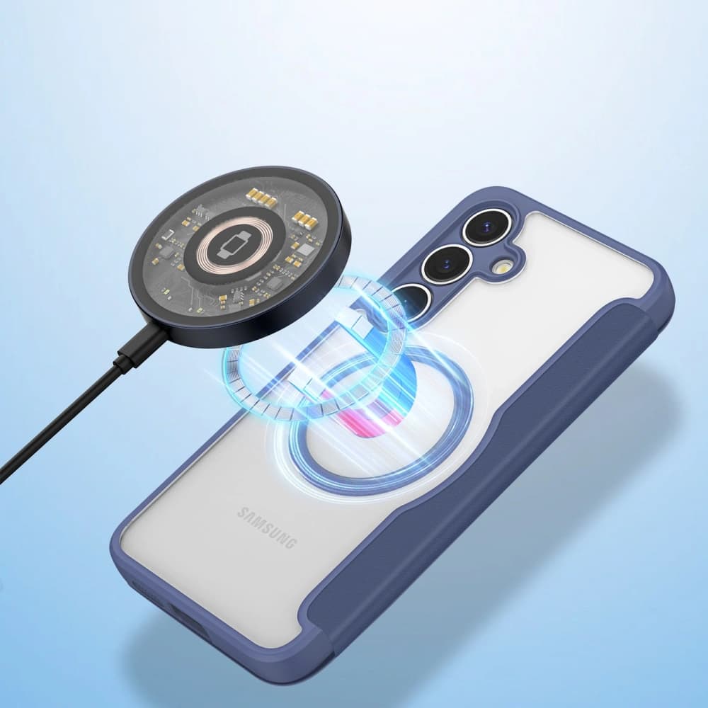 Etui s klopou Dux Ducis Skin X Pro MagSafe pro Samsung Galaxy S25+ Plus modré - 11