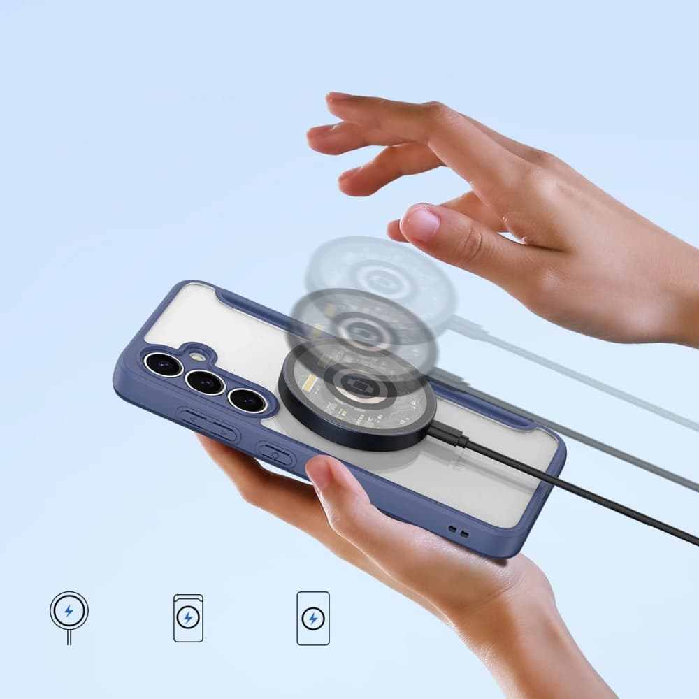 Etui s klopou Dux Ducis Skin X Pro MagSafe pro Samsung Galaxy S25+ Plus modré - 13