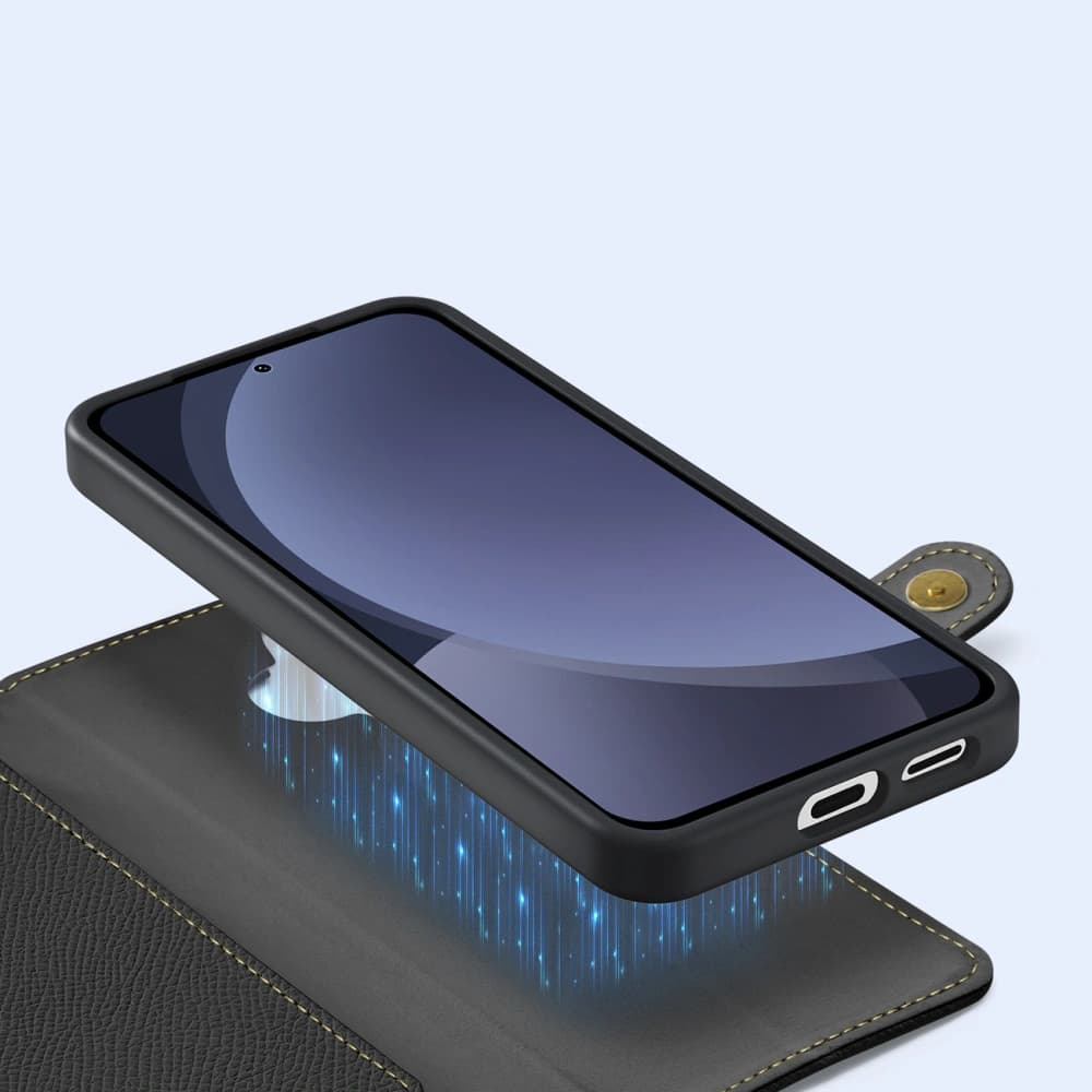 Dux Ducis Lawa Flip Case for Samsung Galaxy S25 with detachable magnetic wallet black - 10