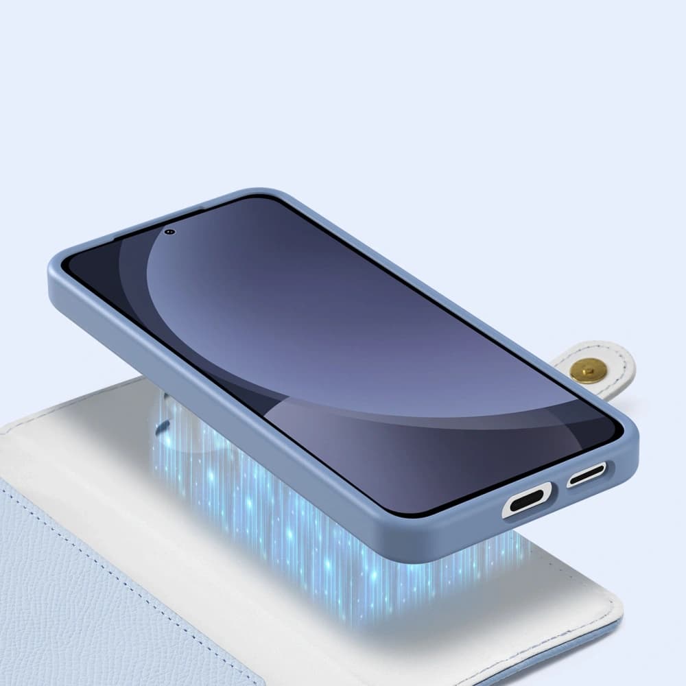 Dux Ducis Lawa Flip Case for Samsung Galaxy S25 with detachable magnetic wallet blue - 9
