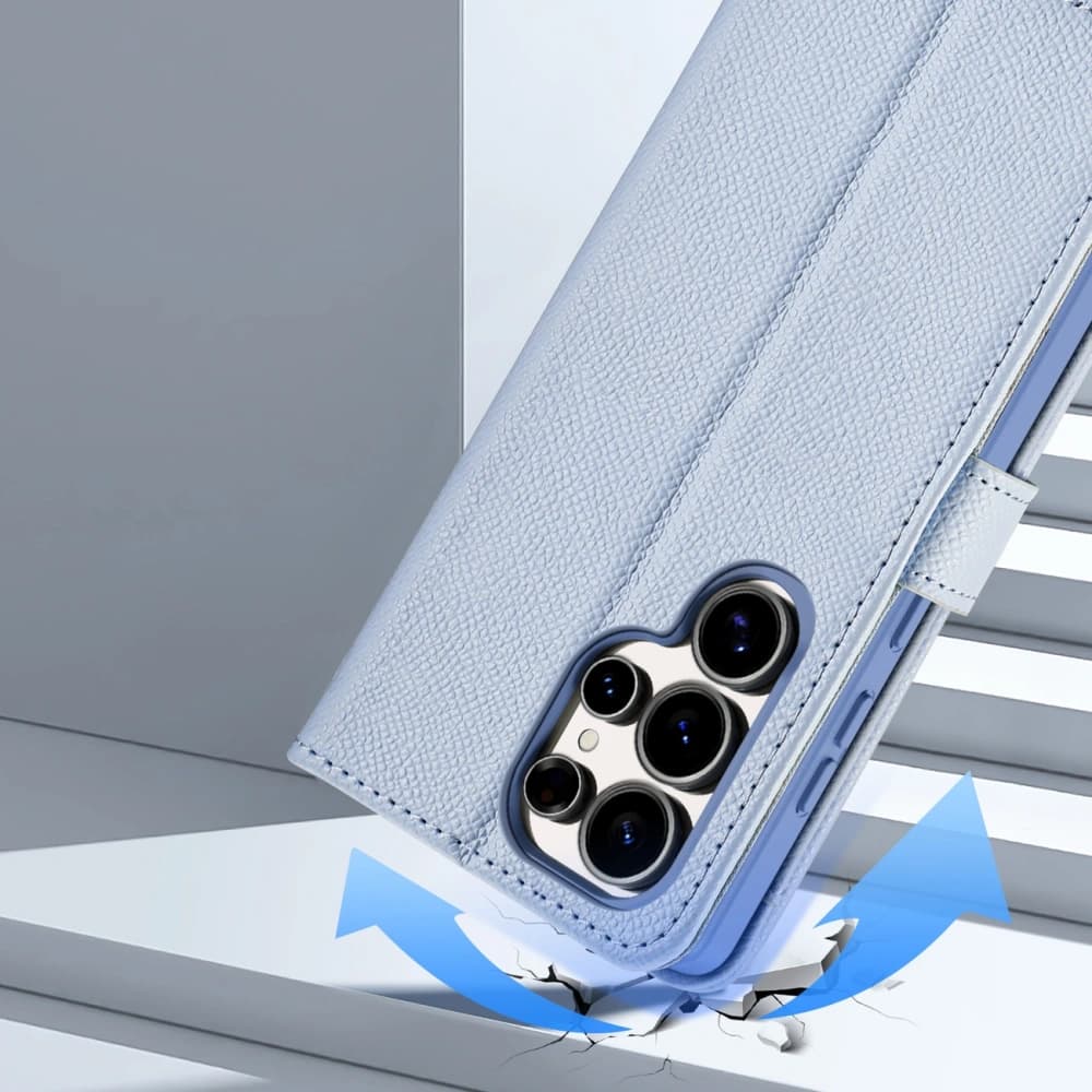 Dux Ducis Lawa Klappetui für Samsung Galaxy S25 Ultra mit abnehmbarem magnetischem Geldbeutel blau - 3