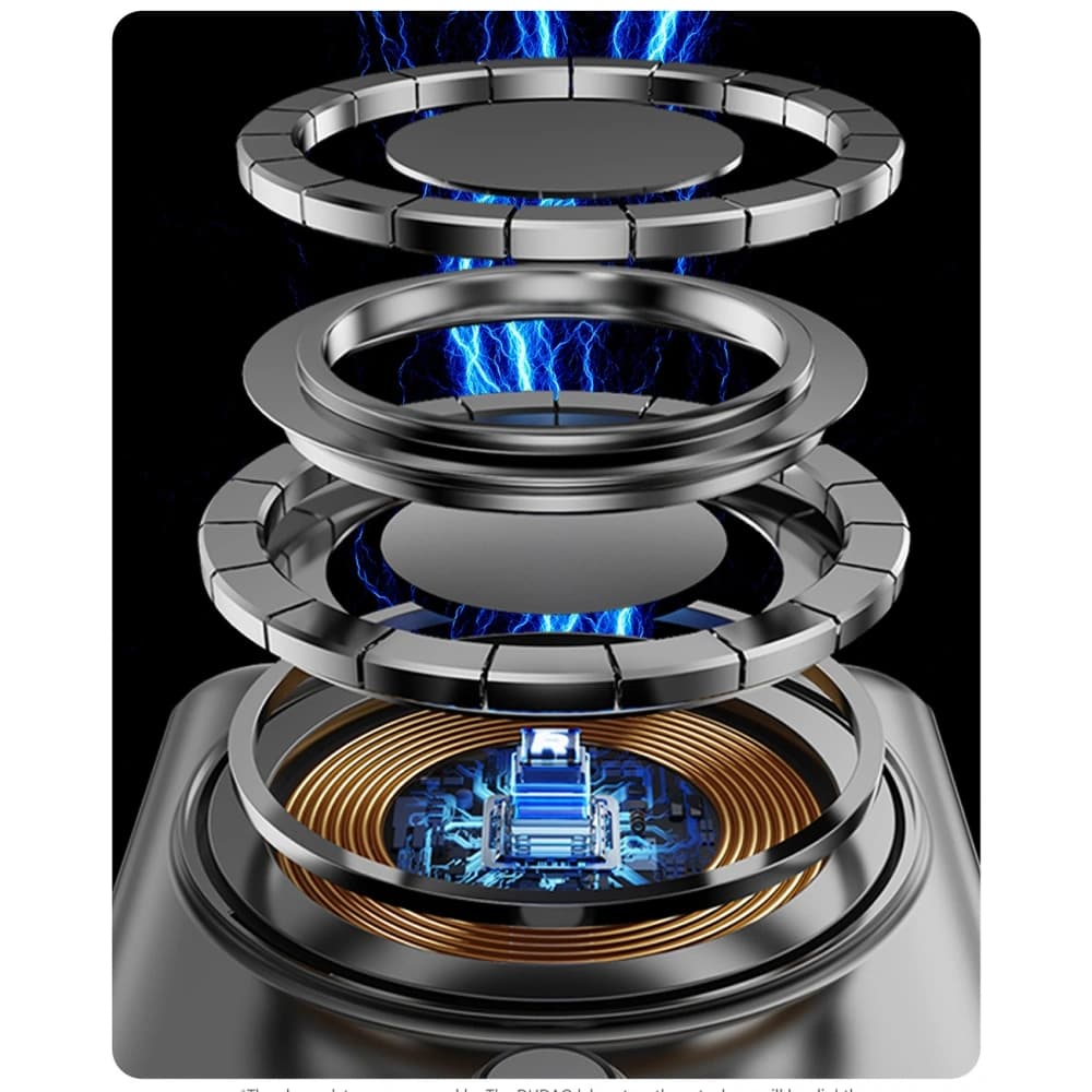 Powerbank wireless Dudao K29 10000mAh PD 20W MagSafe cu carcasă metalică, suport și cabluri integrate USB-C, Lightning gri - 8