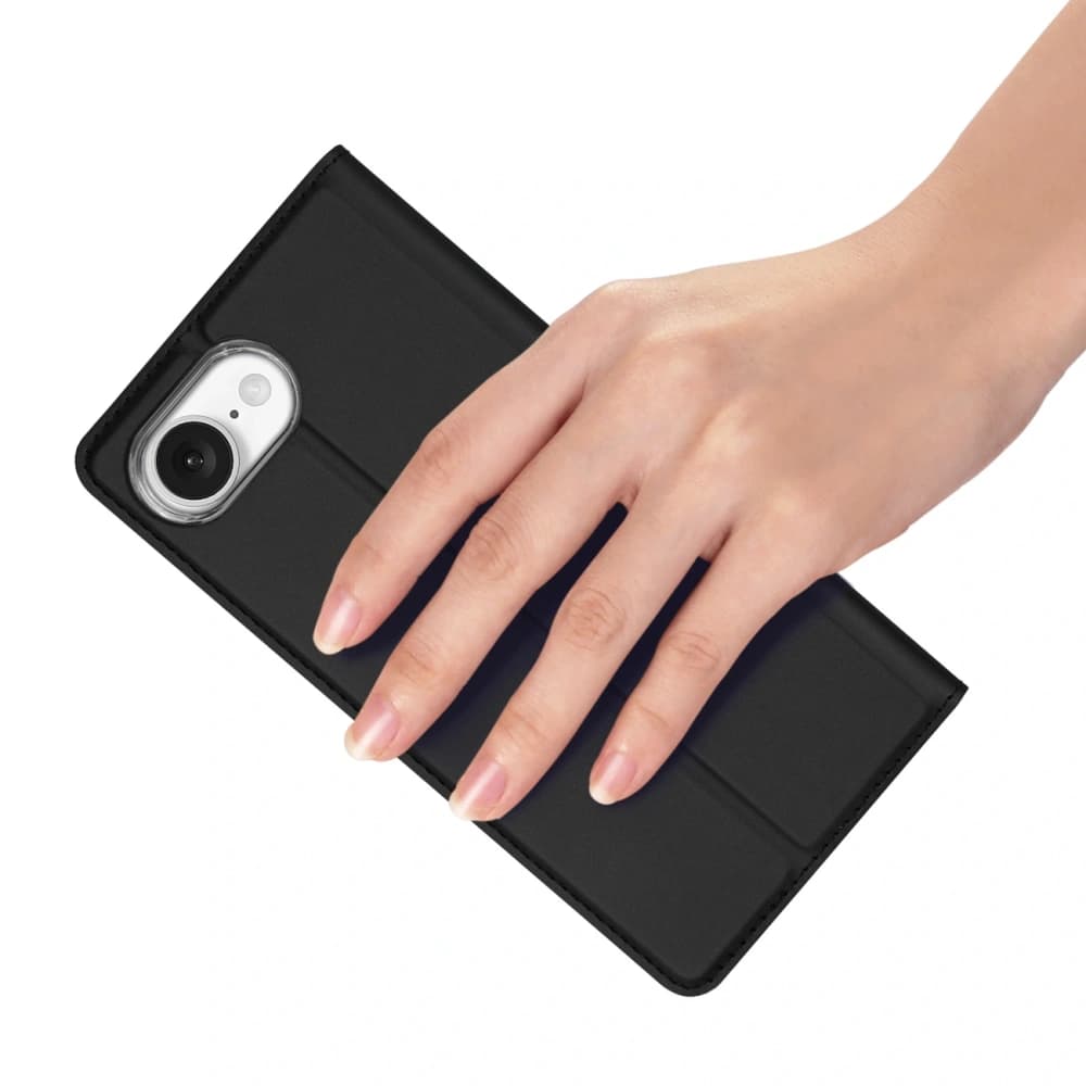 Husa cu clapetă Dux Ducis Skin Pro pentru Apple iPhone 16e neagră - 9