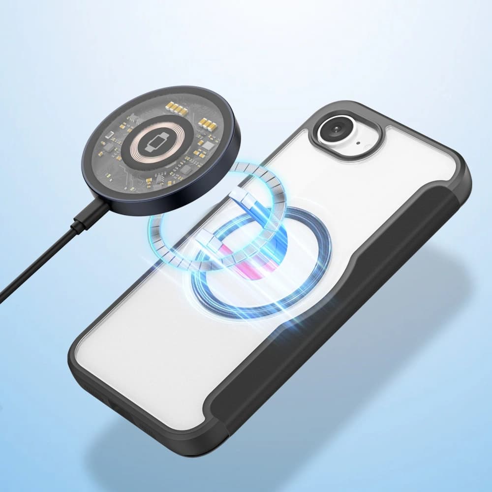 Husa cu clapetă Dux Ducis Skin X Pro cu MagSafe pentru iPhone 16e neagră - 5