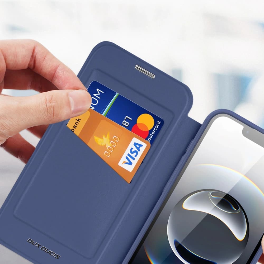 Etui s klopou Dux Ducis Skin X Pro s MagSafe na iPhone 16e modré - 9