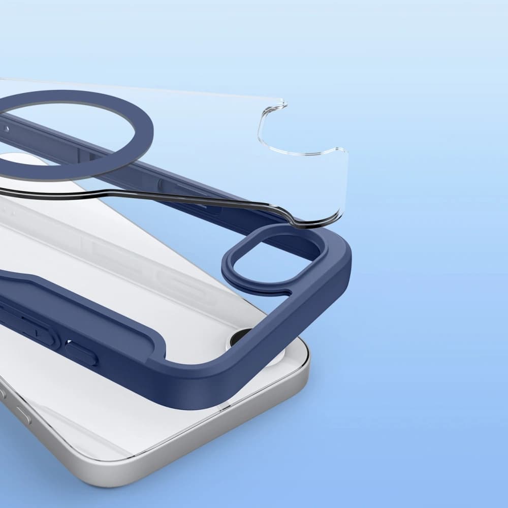 Etui s klopou Dux Ducis Skin X Pro s MagSafe na iPhone 16e modré - 11