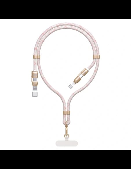 Kabel 4w1 mit Dudao L20MAX USB-A / USB-C 65W, USB-C / Lightning 27W PD QC 1,5m rosa