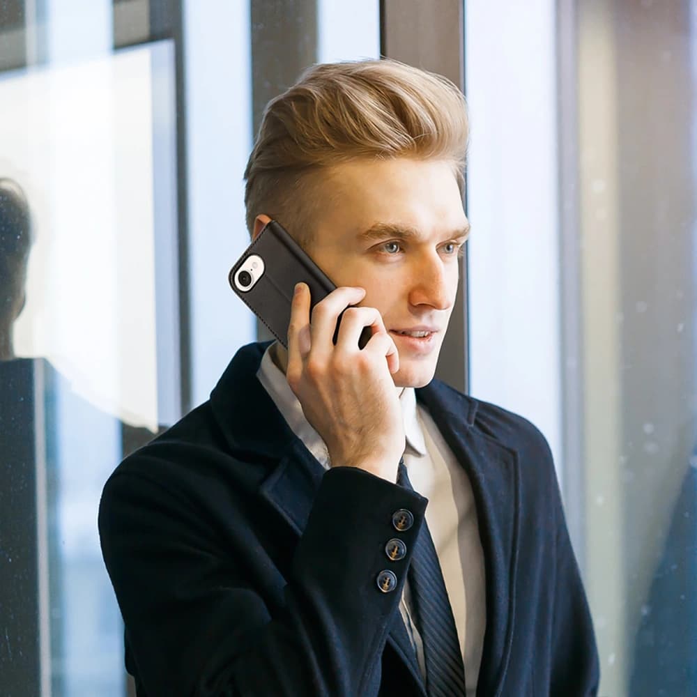 Etui cu clapetă Dux Ducis Hivo pentru Apple iPhone 16e negru - 10