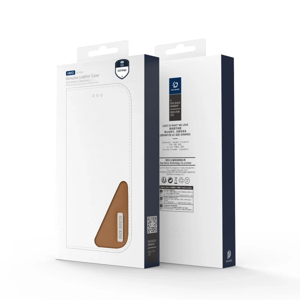 Dux Ducis Hivo flip case for Samsung Galaxy S25 Edge brown - 8
