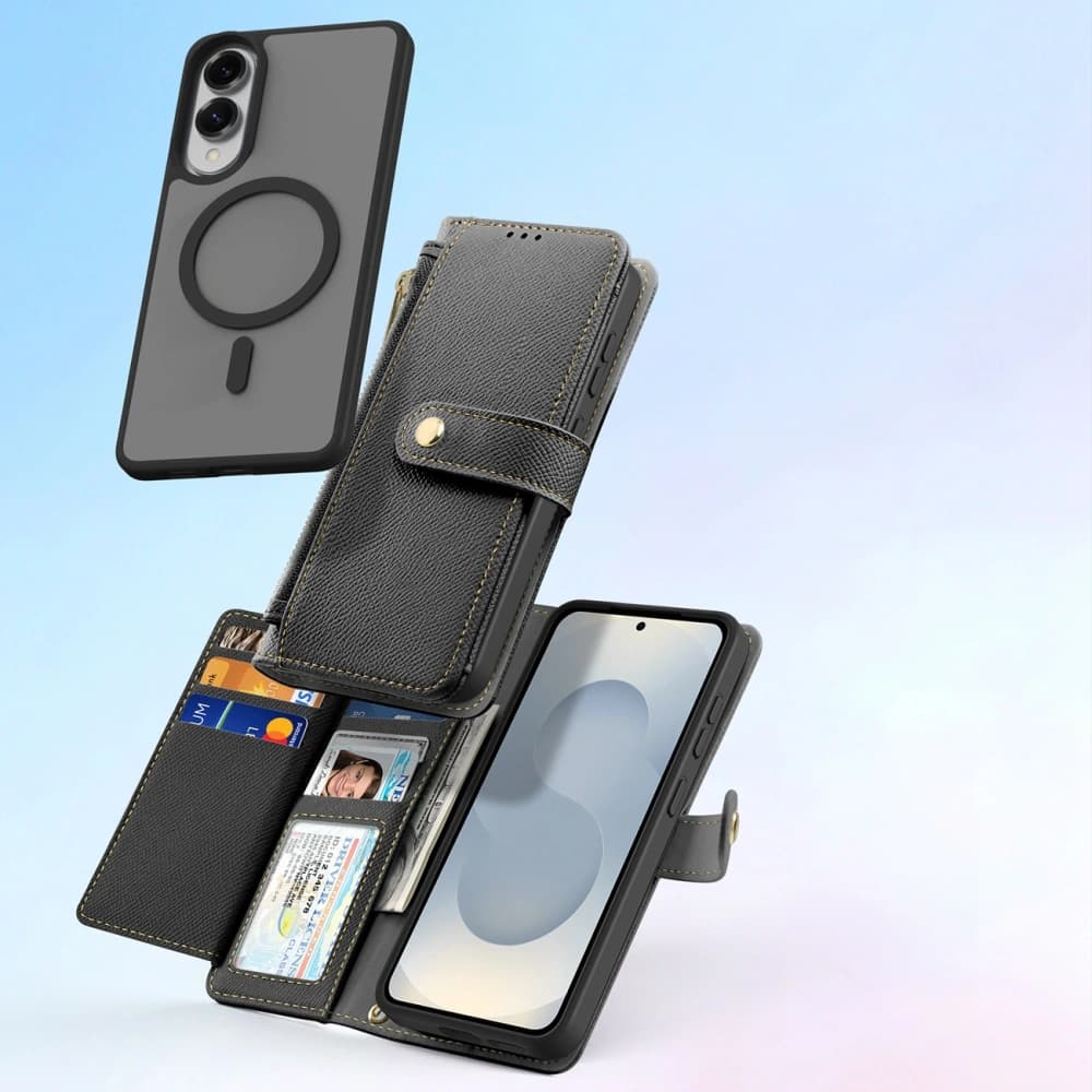 Etui s klopou Dux Ducis Lawa MagSafe pro Samsung Galaxy S25 Edge černé - 3