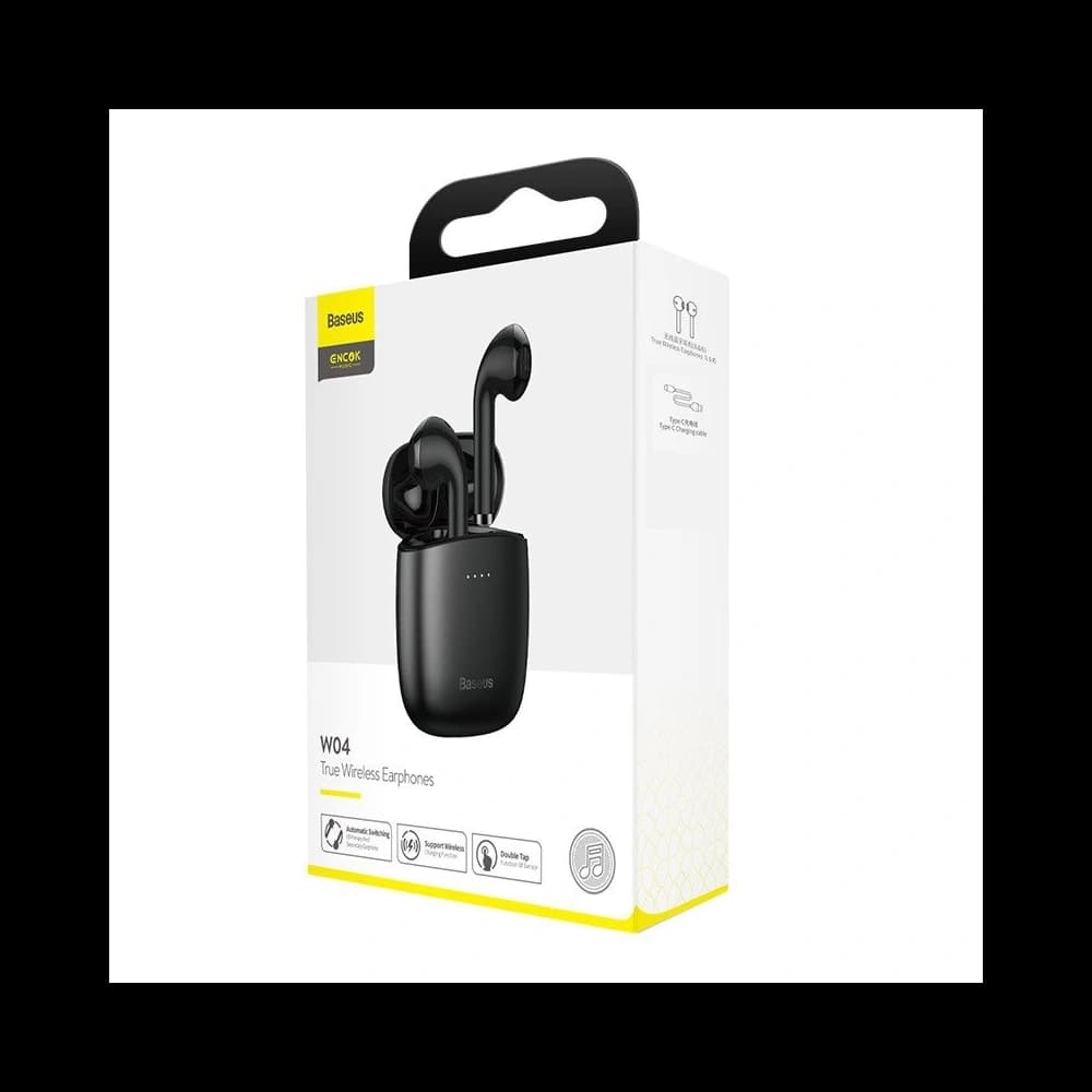 Căști wireless Baseus Encok W04 TWS, Bluetooth 5.0 (negre) - 6