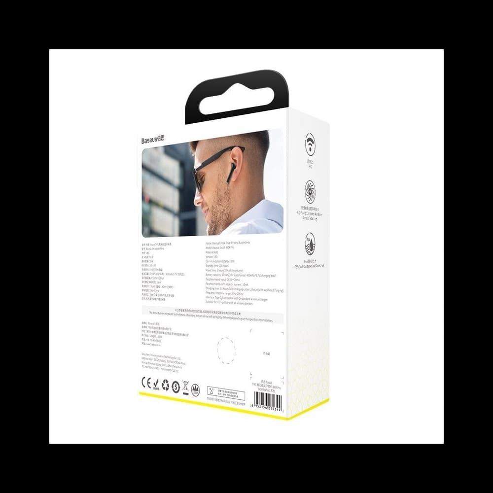 Căști wireless Baseus Encok W04 TWS, Bluetooth 5.0 (negre) - 7