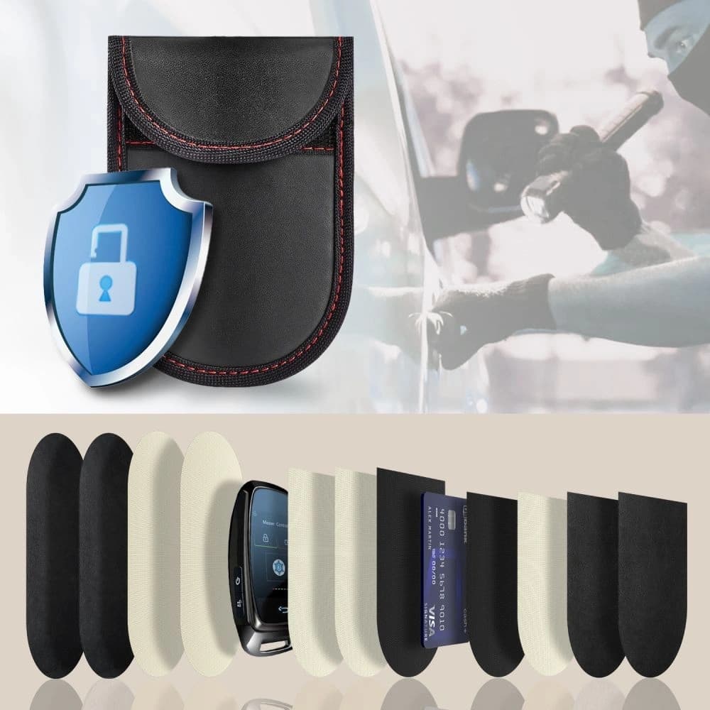 Tech-Protect KLR100 Pouch Keyless RFID Signální Blokovací Pouzdro Černá/Červená - 2