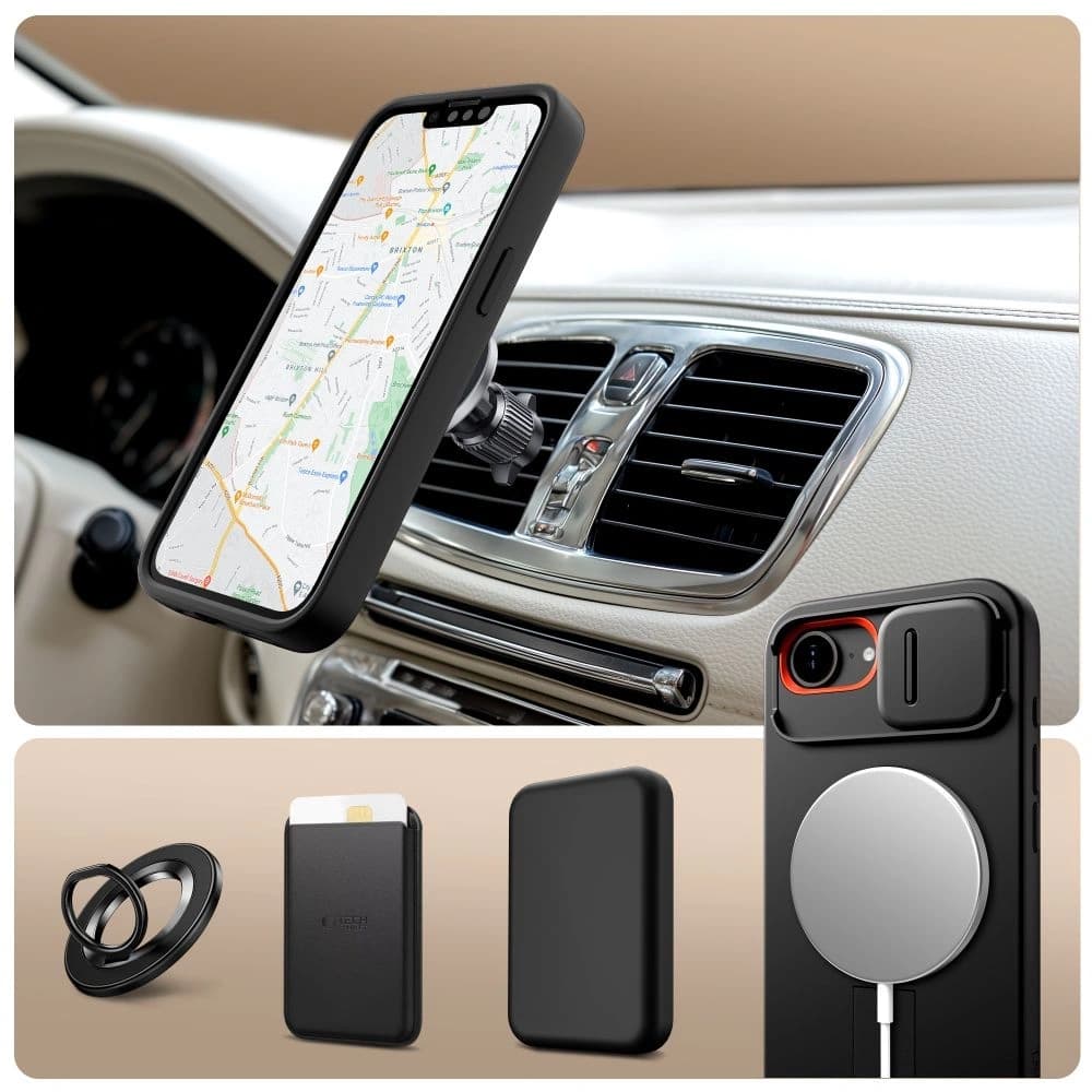 Tech-Protect Kevlar Aura MagSafe Apple iPhone 16e Negru - 6