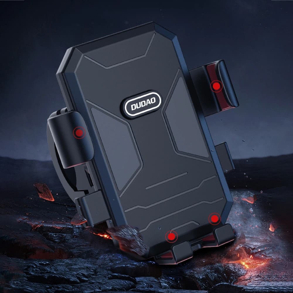 DUDAO F7C+ fekete kerékpár/motor telefon tartó - 8