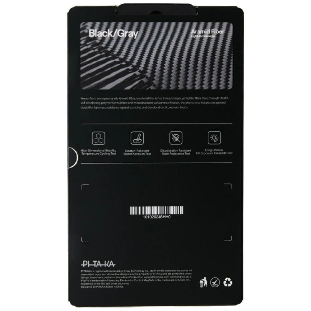 PITAKA Ultra-Dünn MagSafe Samsung Galaxy Z Flip7 schwarz grau - 8