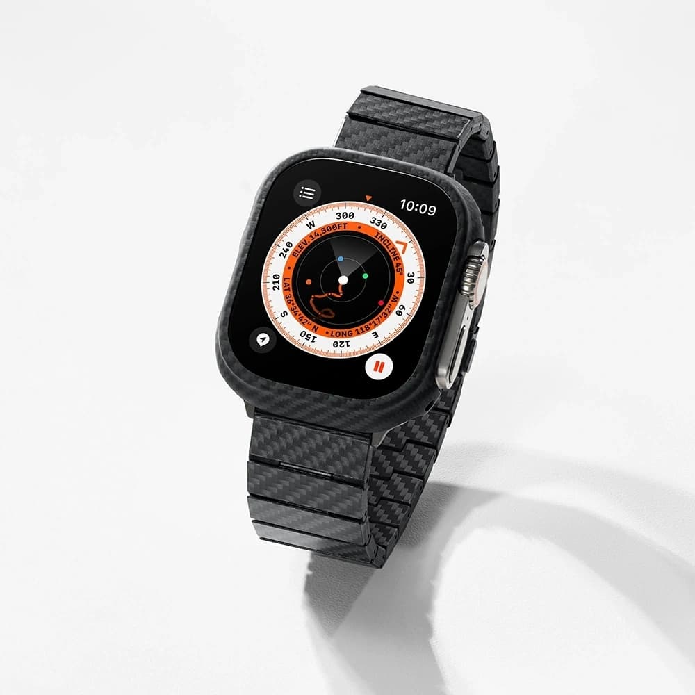 PITAKA Carbon Fiber Modern pro Apple Watch 1/2/3/4/5/6/7/8/9/10/11/SE/SE 3/Ultra/Ultra 2/Ultra 3 černá šedá - 22