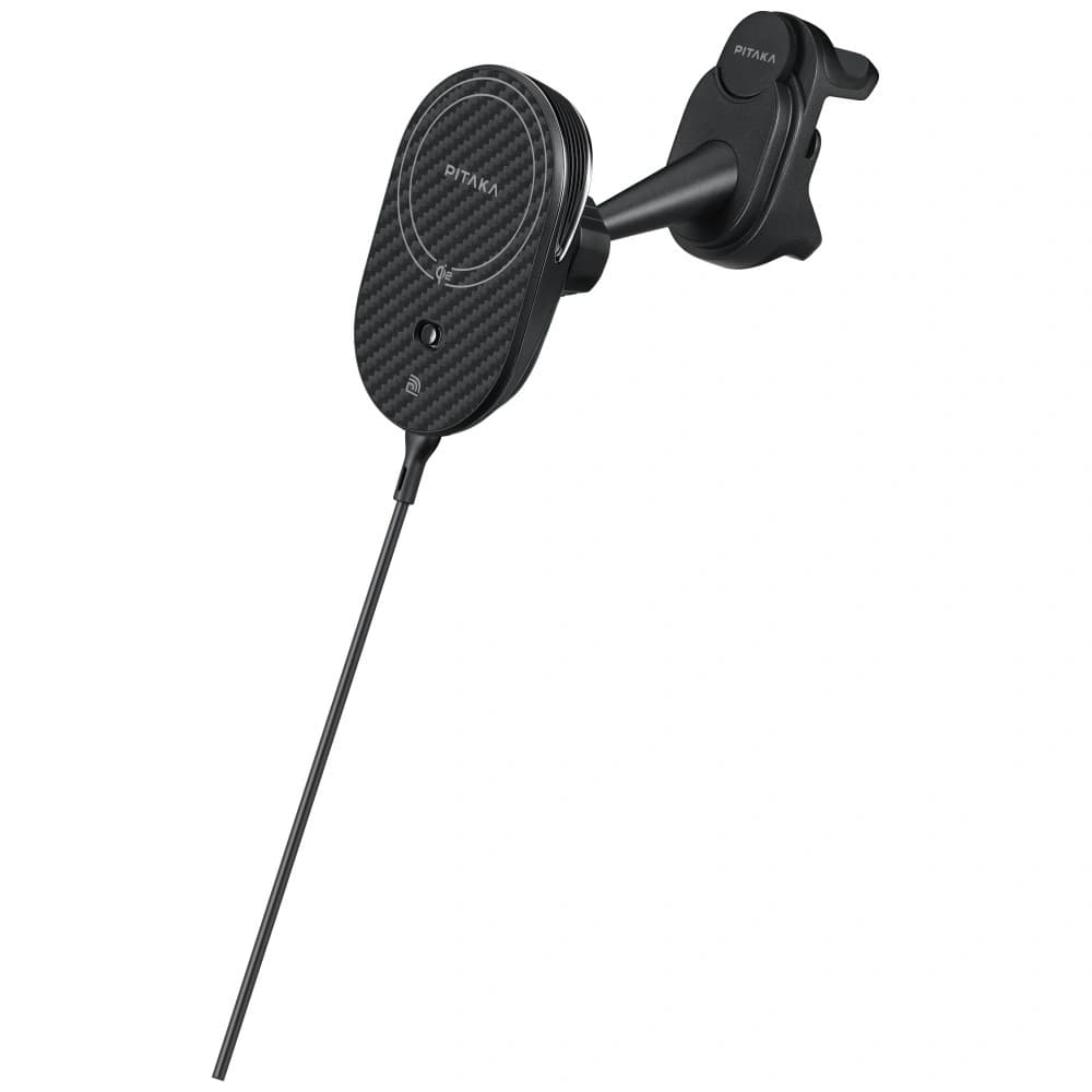 PITAKA MagEZ Pro 2 Qi2 Tesla Halterung mit drahtlosem Ladegerät MagSafe für Tesla Model 3/Y schwarz grau - 4