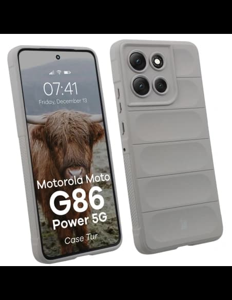 Bizon Case Tur Motorola Moto G86 Power 5G hellgrau