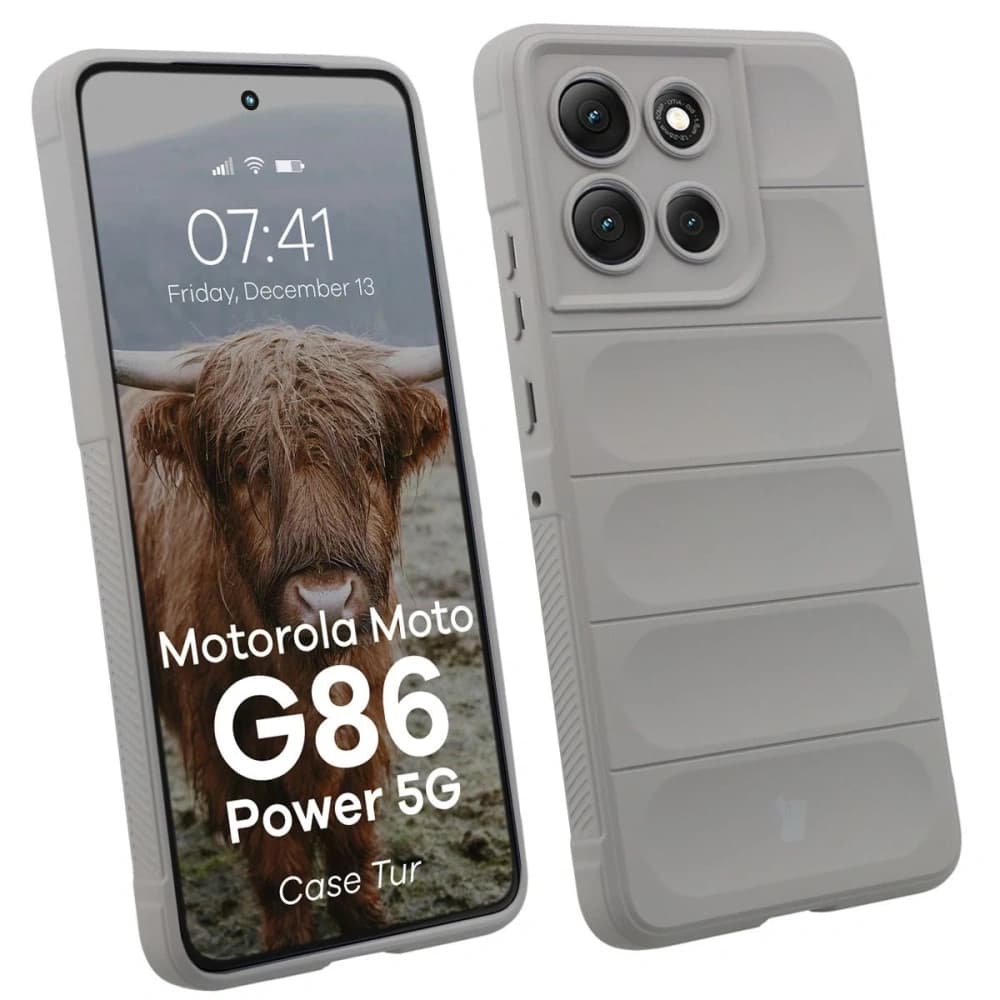 Bizon Case Tur Motorola Moto G86 Power 5G hellgrau