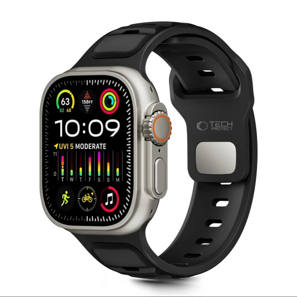 Tech-Protect IconBand Line Apple Watch 8 / 9 / 10 / 11 / SE / Ultra 44/45/46/49mm Negru /negru - 1