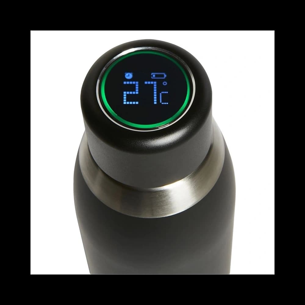 Sticlă termică PURO Smart Bottle 500ml INOX cu capac inteligent LED (Negru) - 2