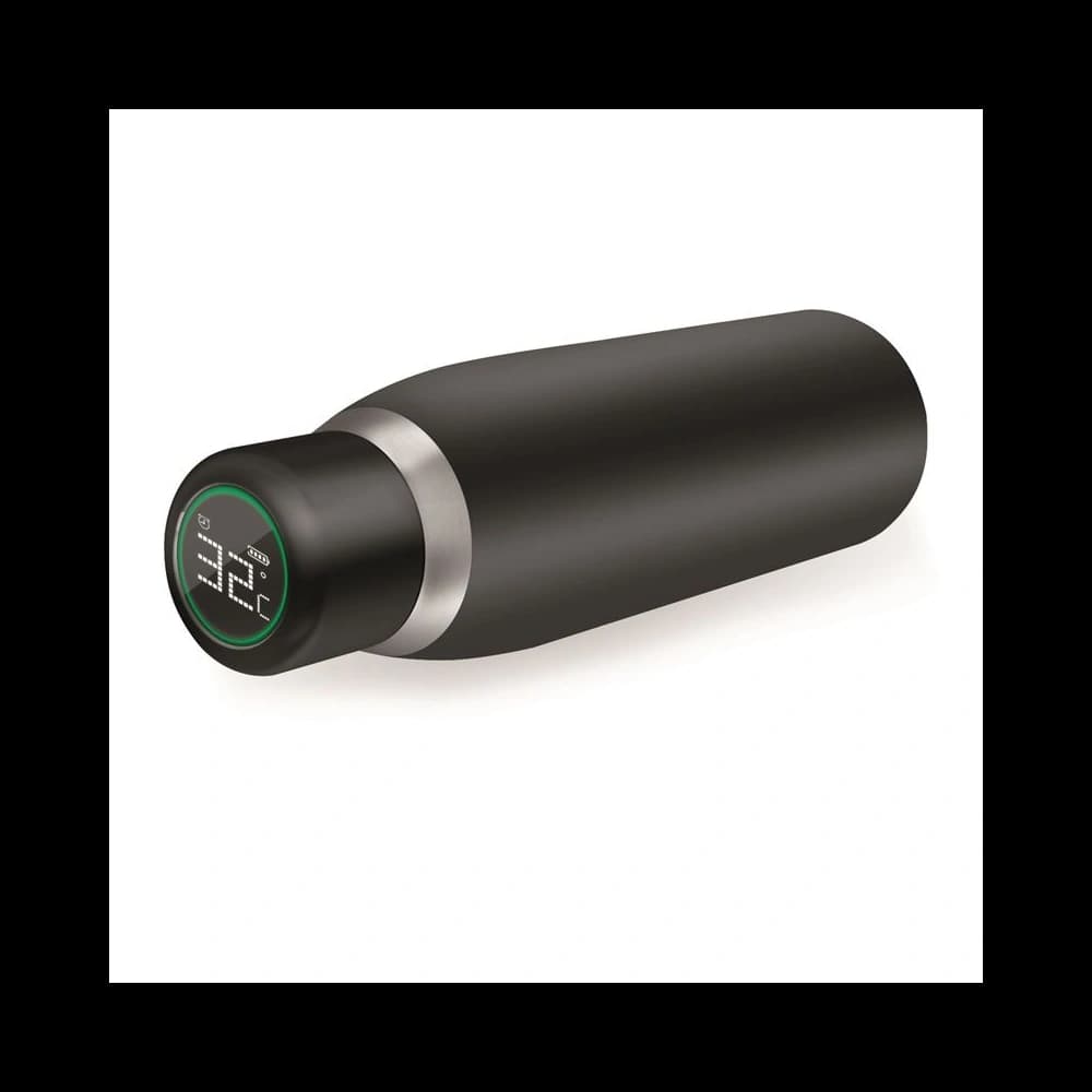 Sticlă termică PURO Smart Bottle 500ml INOX cu capac inteligent LED (Negru) - 4