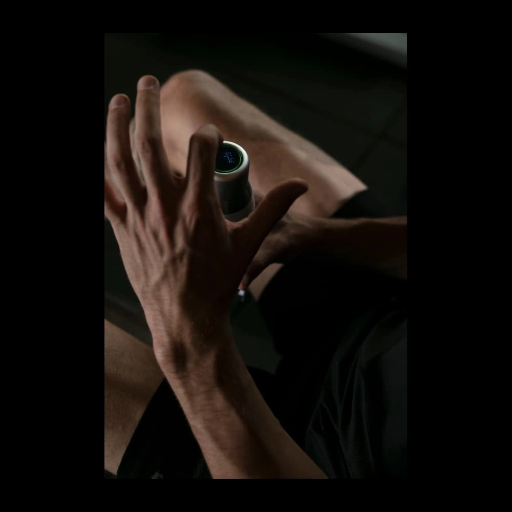 Sticlă termică PURO Smart Bottle 500ml INOX cu capac inteligent LED (Negru) - 6